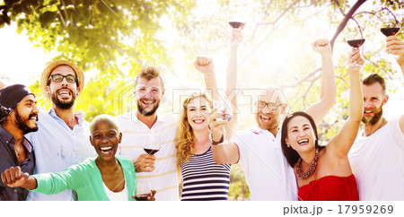 Diverse People Luncheon Outdoors Food Concept 17959269