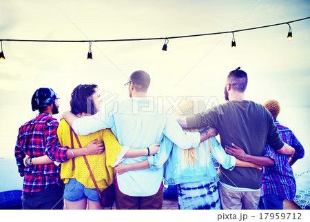 Friends Friendship Group Hug Relationship Concept Friends Friendship Group Hug Relationship Concept 17959712