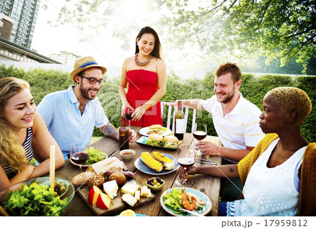 Diverse People Luncheon Food Garden Concept 17959812