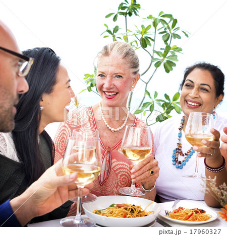 Diverse Neighbors Drinking Party Rooftop Concept 17960327