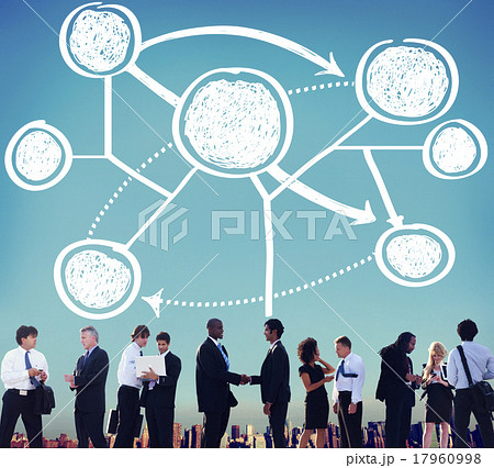 Connection Global Communications Corporate Networking Concept Connection Global Communications Corporate Networking Concept 17960998