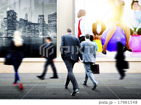 Business People Walking Commuter Travel Motion City Concept Business People Walking Commuter Travel Motion City Concept 17961548