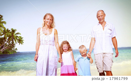 Family Walking Playful Vacation Travel Holiday Concept 17961799