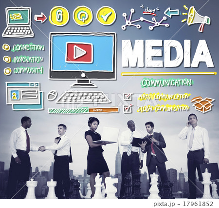 Media Devices Mess Communication Multimedia Concept Media Devices Mess Communication Multimedia Concept 17961852