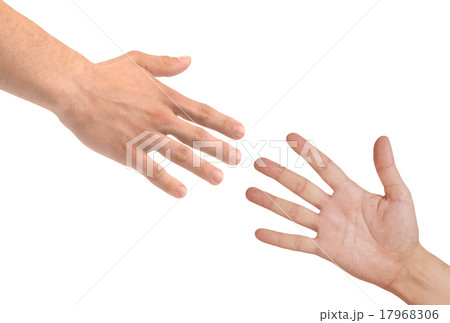Handshakings on white Conceptual photo of teamwork 17968306