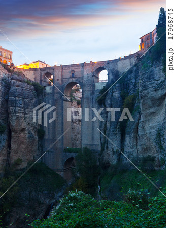 Medieval bridge in early morning. Ronda 17968745