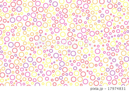 背景素材壁紙 円 丸 輪 サークル状 リング 環状 モザイク模様 ランダム まだら シンプル 単純 のイラスト素材