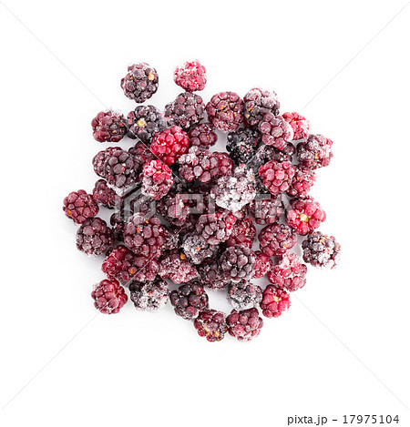 Frozen dewberries isolared on white background 17975104