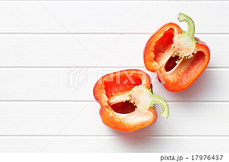 halved red bell pepper halved red bell pepper 17976437