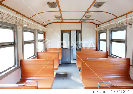inside of carriage of electric train 17979014
