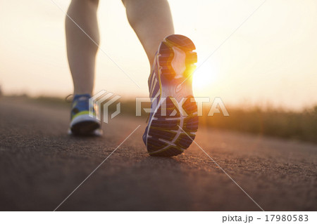 Young fitness woman running, Training  17980583