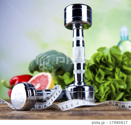 Health and fitness concept with dumbbells 17980817