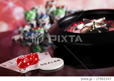 Casino Roulette and Poker Chips Casino Roulette and Poker Chips 17981547