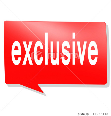 Exclusive word on red speech bubble 17982118