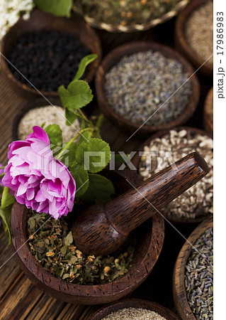 Natural remedy,Herbal medicine and wooden  17986983