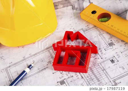 Project blueprints drawings of house model 17987119