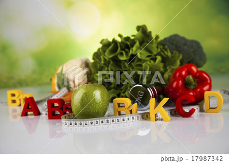 Healthy lifestyle concept, vitamins composition 17987342