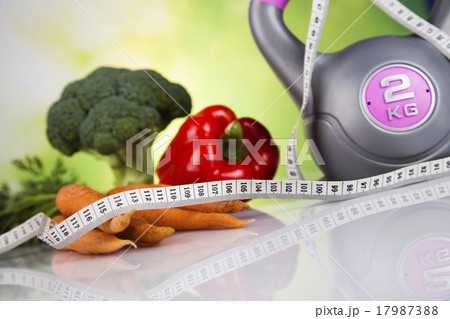 Healthy lifestyle concept, vitamins composition Healthy lifestyle concept, vitamins composition 17987388