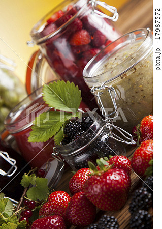 Homemade fruit jam in the jar Homemade fruit jam in the jar 17987572