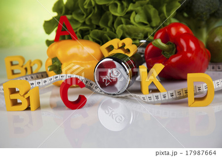 Vitamin and Fitness diet, lifestyle concept Vitamin and Fitness diet, lifestyle concept 17987664