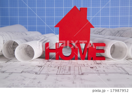Architectural project, House under construction Architectural project, House under construction 17987952