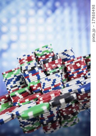 Poker Chips on a gaming concept 17988498