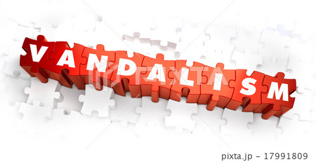 Vandalism - White Word on Red Puzzles. 17991809