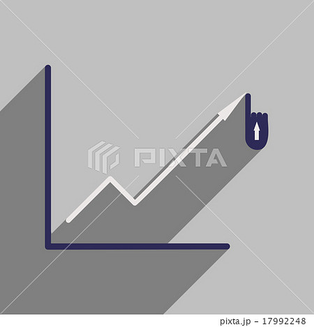 Modern flat icon with shadow economic graph Modern flat icon with shadow economic graph 17992248