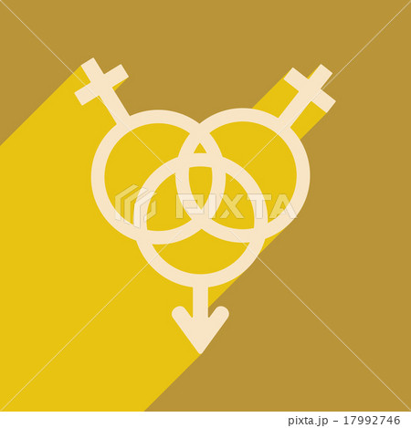 Flat with shadow icon and mobile application 17992746
