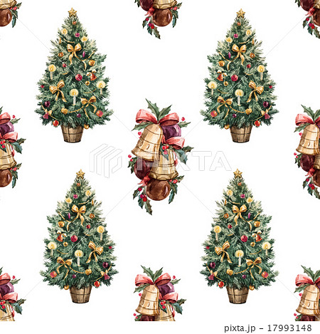 Watercolor Christmas tree pattern Watercolor Christmas tree pattern 17993148