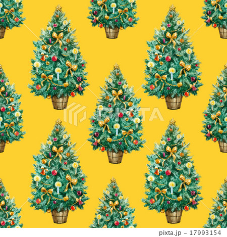 Watercolor Christmas tree pattern Watercolor Christmas tree pattern 17993154