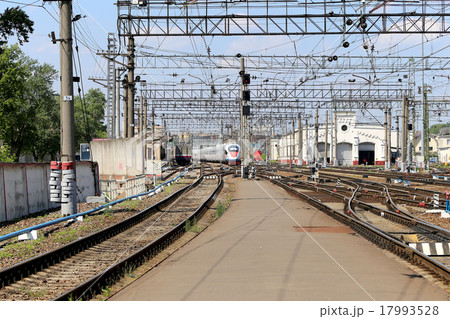 Train on Leningradsky railway station,Moscow Train on Leningradsky railway station,Moscow 17993528