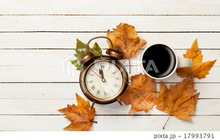 Cup of coffee and alarm clock 17993791