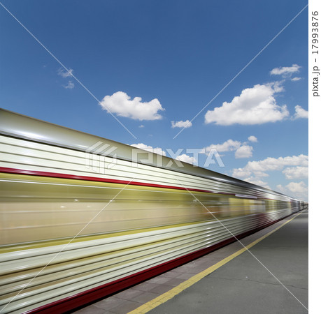 High-speed train with motion blur outdoor  17993876