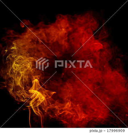 Abstract red-orange smoke from aromatic sticks. Abstract red-orange smoke from aromatic sticks. 17996909