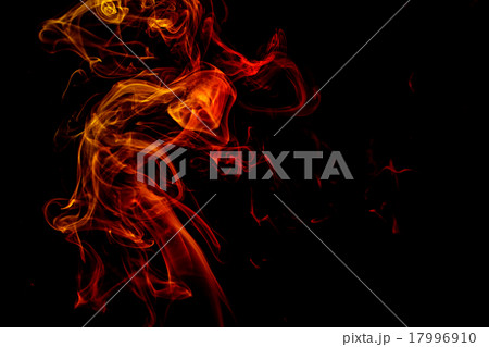 Abstract red-orange smoke from aromatic sticks. Abstract red-orange smoke from aromatic sticks. 17996910