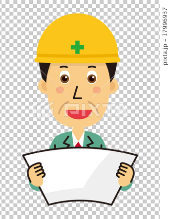 繪圖和頭盔的男人 繪圖和頭盔的男人 17996937