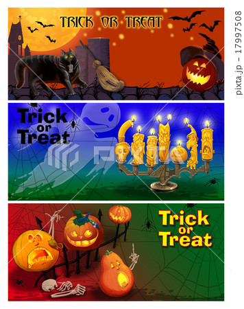 Three Card Invitation of Halloween. Three Card Invitation of Halloween. 17997508