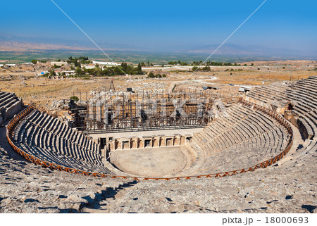 Amphitheater ruins at Pamukkale Turkey 18000693