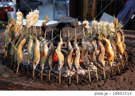 鮎の塩焼きの写真素材