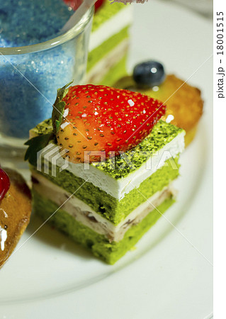 Collection of different delicious desserts  18001515