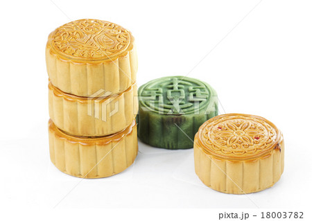 Moon cake on white background 18003782