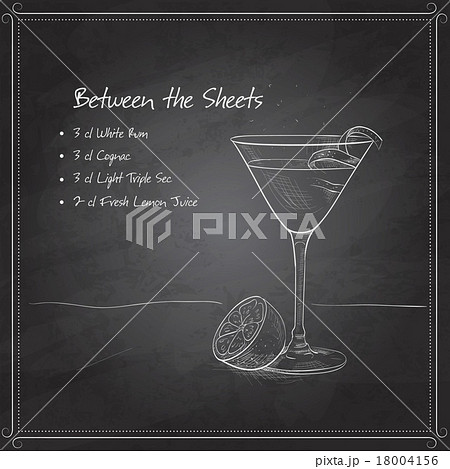 coctail Between the Sheets on black board 18004156