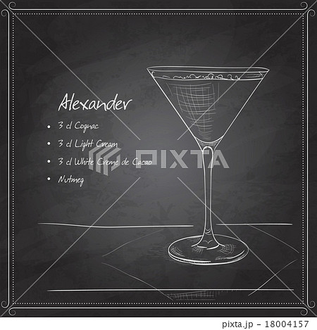 coctail alexandr on black board 18004157