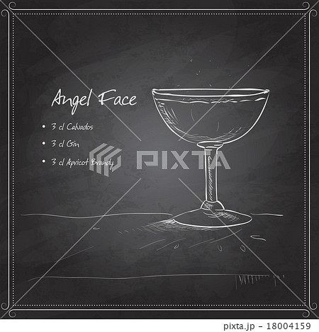 coctail angel face on black board 18004159