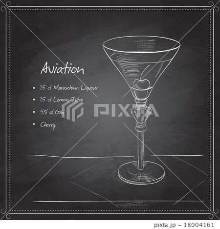 coctail aviation on black board 18004161