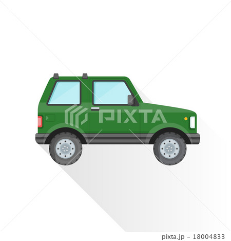 vector green off-road suv car body illustration 18004833