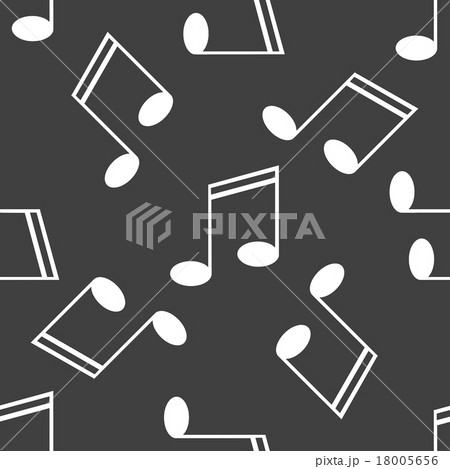 Music elements notes web icon. flat design. Seamle 18005656