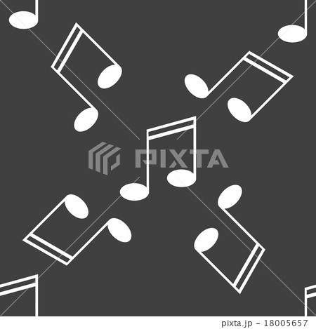 Music elements notes web icon. flat design. Seamle Music elements notes web icon. flat design. Seamle 18005657