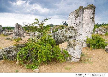 rock formations in Bulgaria - Pobiti kaman rock formations in Bulgaria - Pobiti kaman 18006757